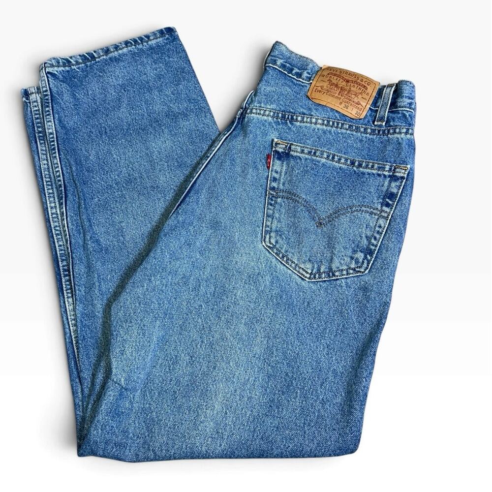 Vintage Y2K Levi's relaxed straight leg denim jeans men size 36x30